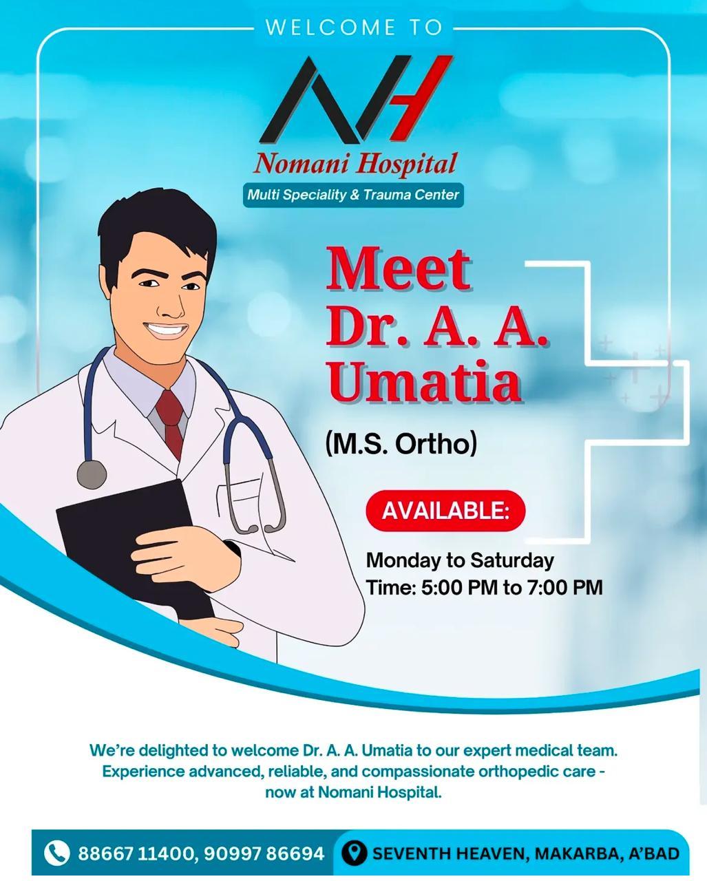 Nomani Multispeciality Hospital & Trauma Center - Dr Umatia - Makarba